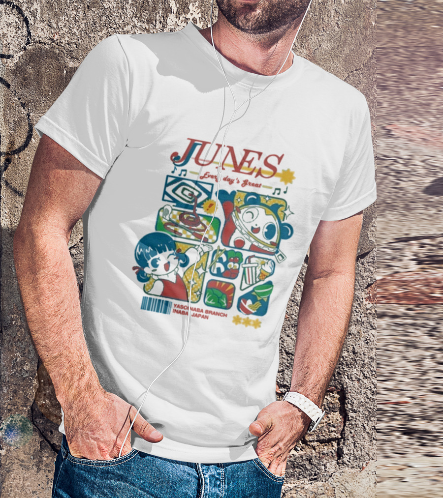 Junes Every Day's Great YasoInaba Branch Inaba Japan Persona 4 Teddie Food Icons T-Shirt