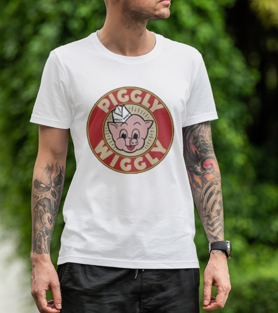 Piggly Wiggly Vintage Retro Logo Iconic Pig Image T-Shirt