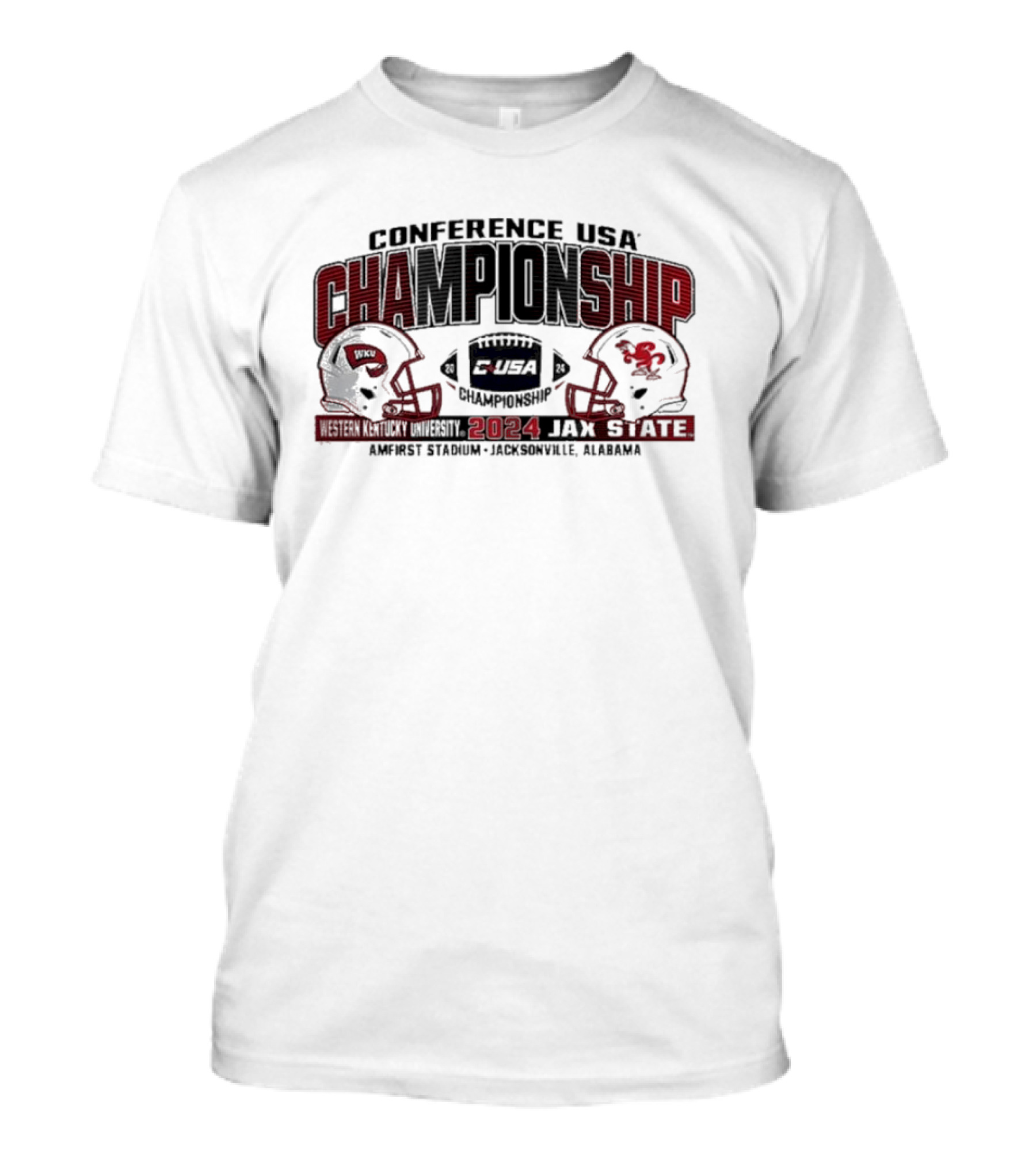 Western Kentucky Vs Jax State Conference USA Championship 2024 Amfirst Stadium Jacksonville Alabama T-Shirt
