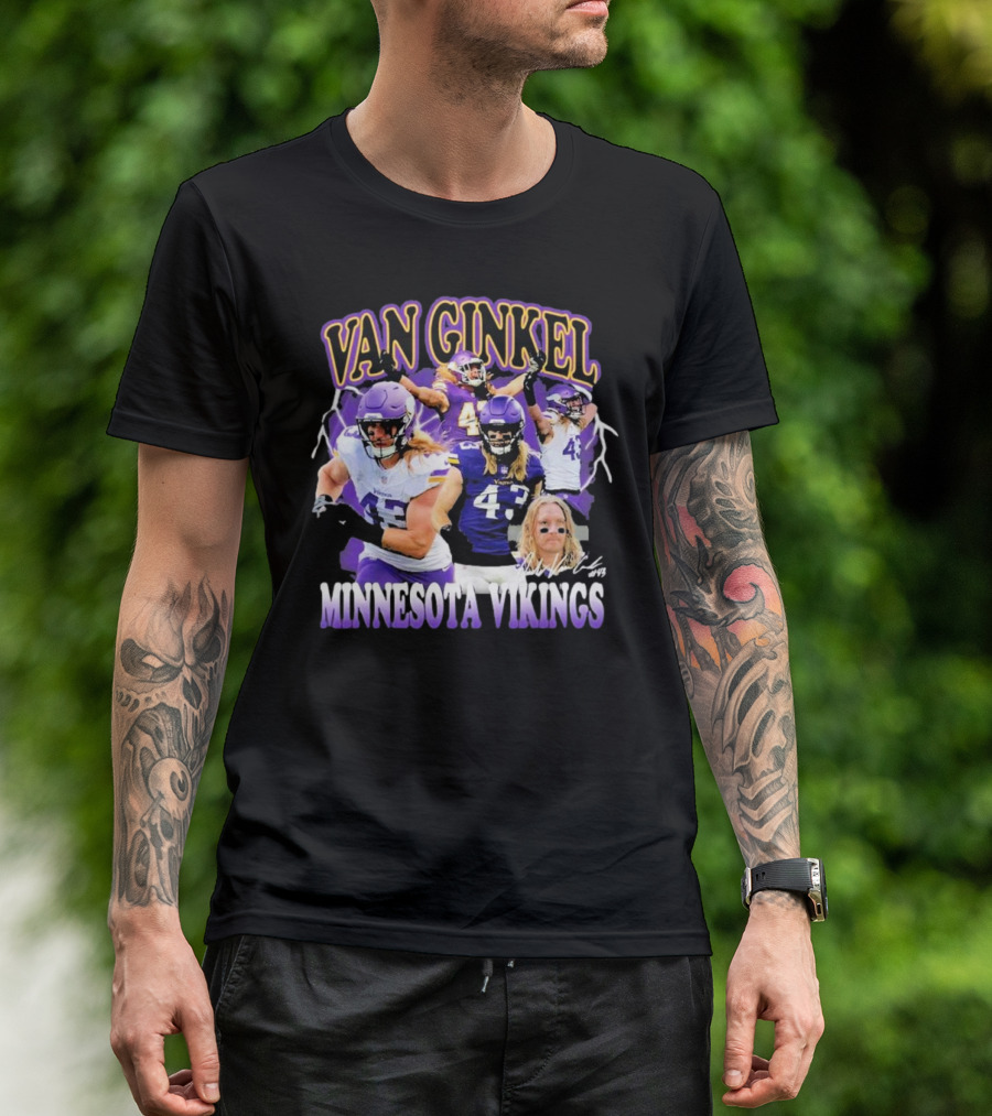 Van Ginkel Minnesota Vikings Football Player T-Shirt