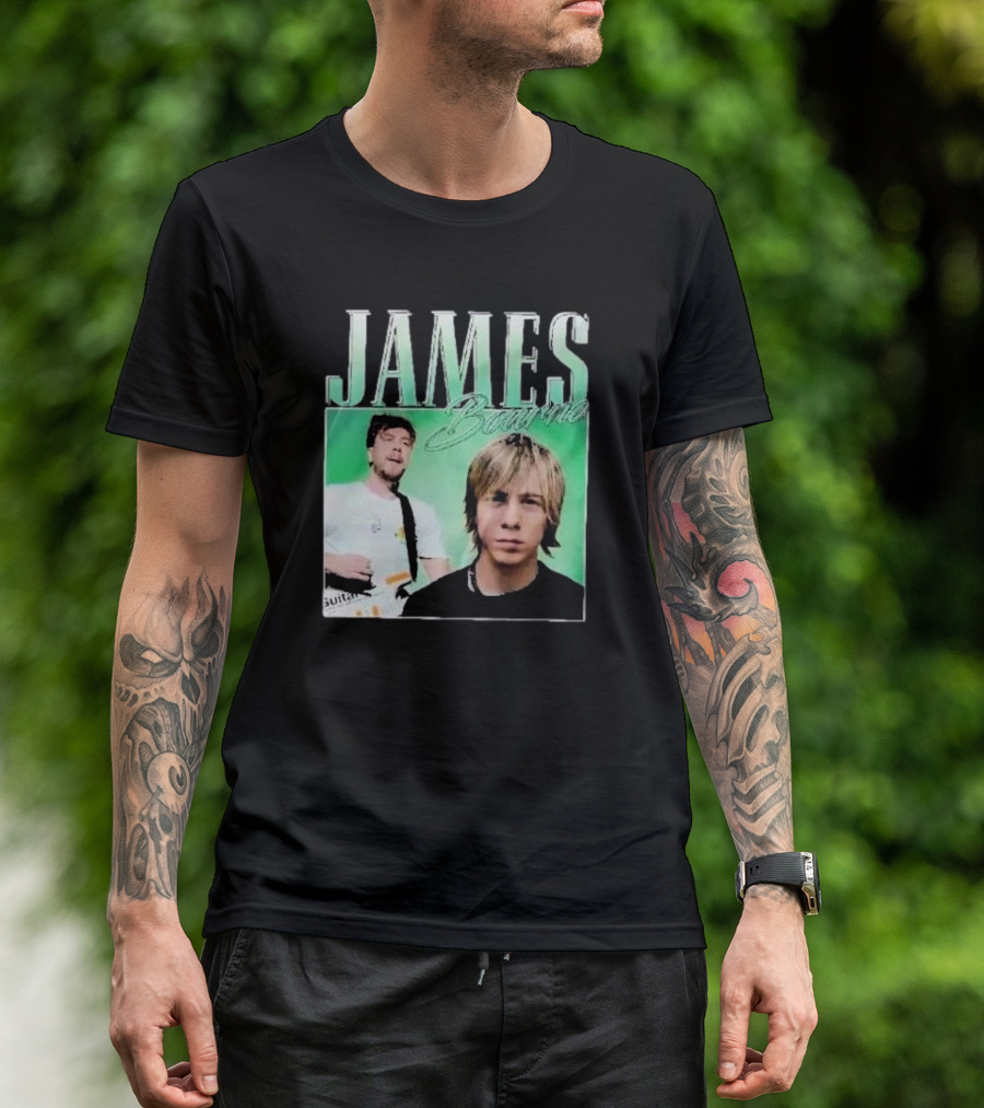 James Bourne Duo Musical Tribute Green Background T-Shirt