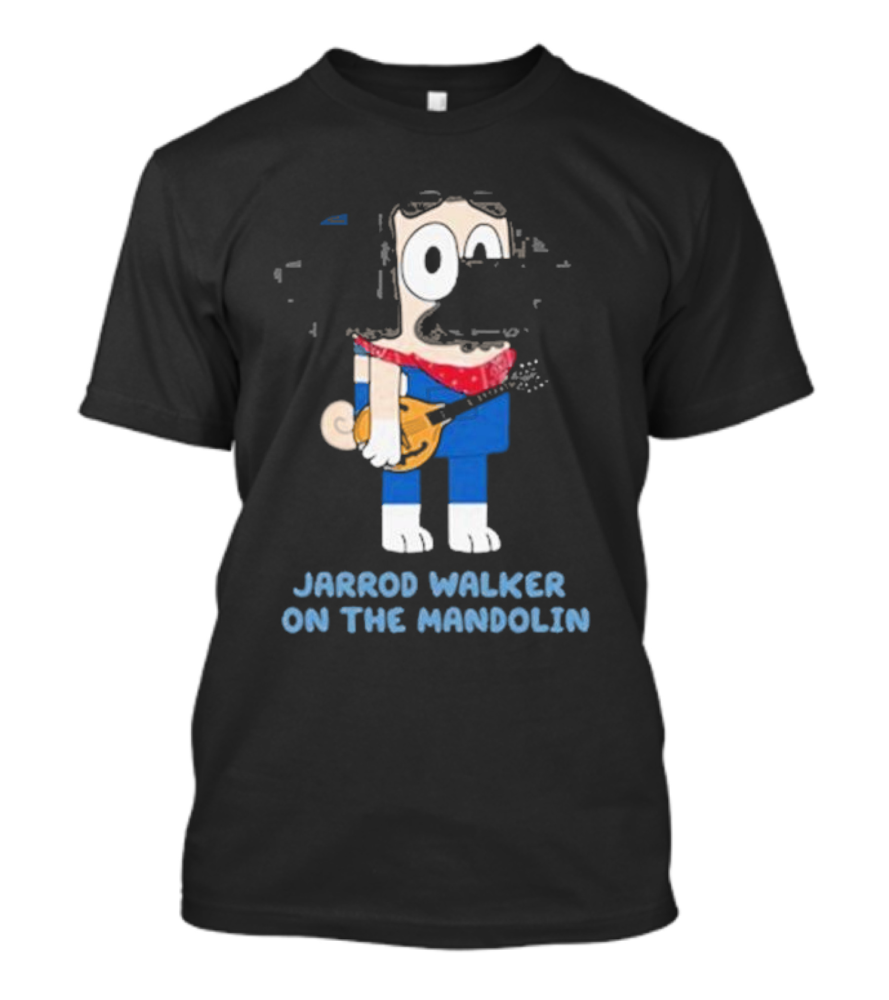 Jar Dawg Jarrod Walker On The Mandolin Cartoon Character T-Shirt