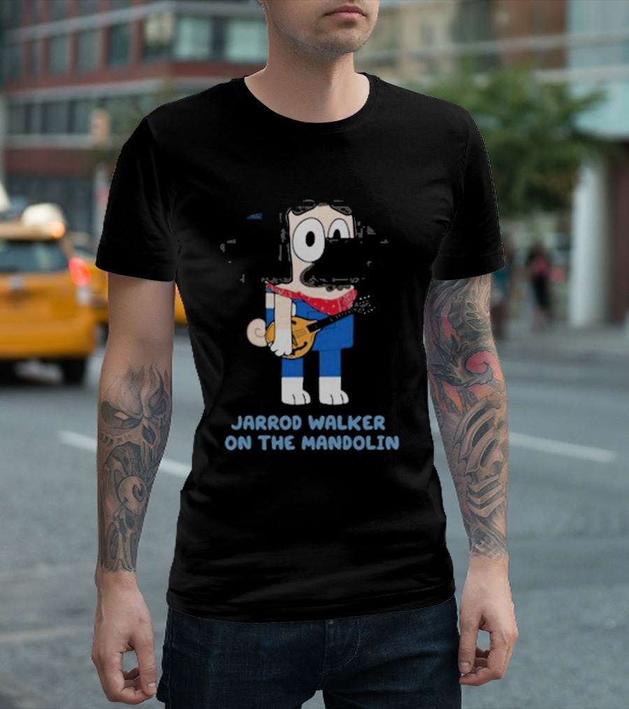 Jar Dawg Jarrod Walker On The Mandolin Cartoon Character T-Shirt