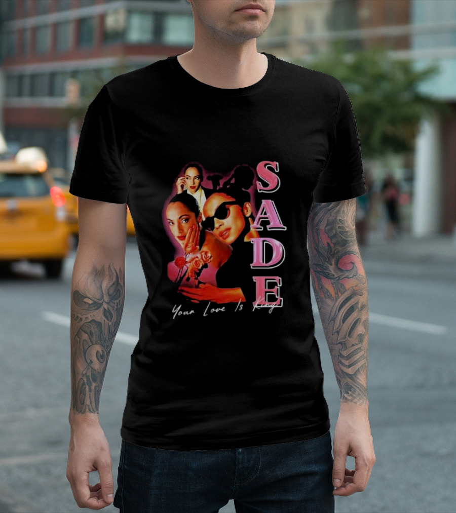 Sade Your Love Is King Homage Deluxe Retro Collage T-Shirt