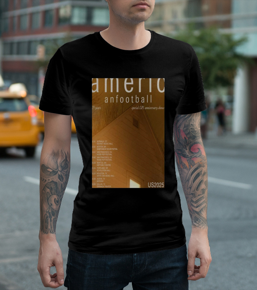 American Football Special LP1 Anniversary Shows 25 Years US 2025 Tour Dates T-Shirt
