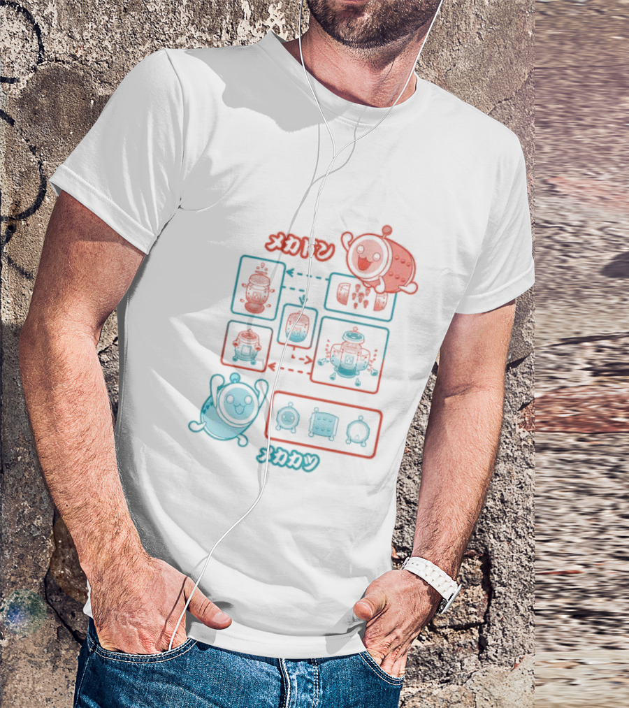 Mecha Don Mecha Katsu Taiko No Tatsujin Evolution Diagram T-Shirt
