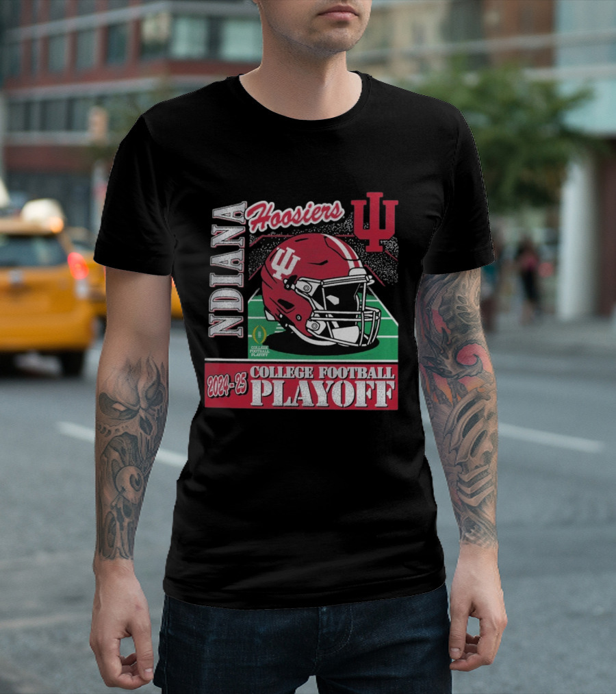 Indiana Hoosiers 2024-25 College Football Playoff Helmet T-Shirt