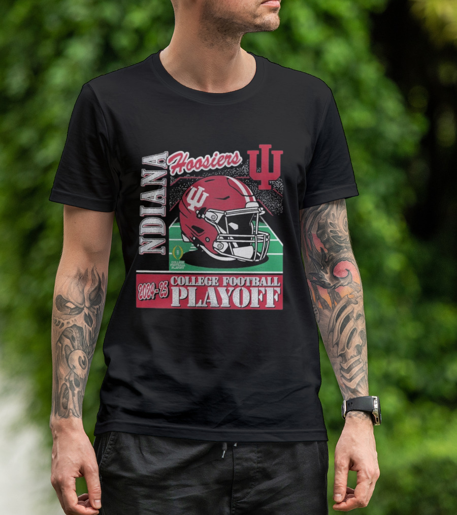 Indiana Hoosiers 2024-25 College Football Playoff Helmet T-Shirt