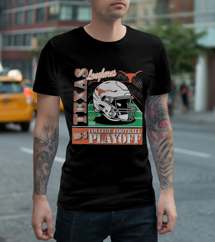 Texas Longhorns 2024-25 College Football Playoff Helmet T-Shirt