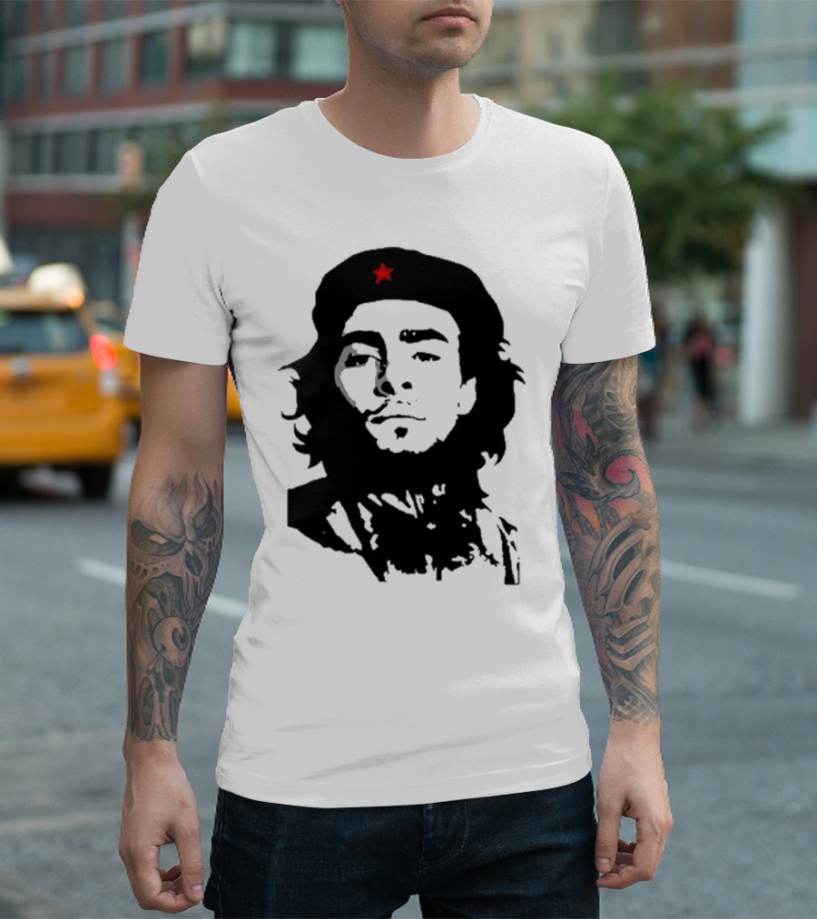 Luigi Mangione Che Guevara Iconic Red Star Beret Face T-Shirt