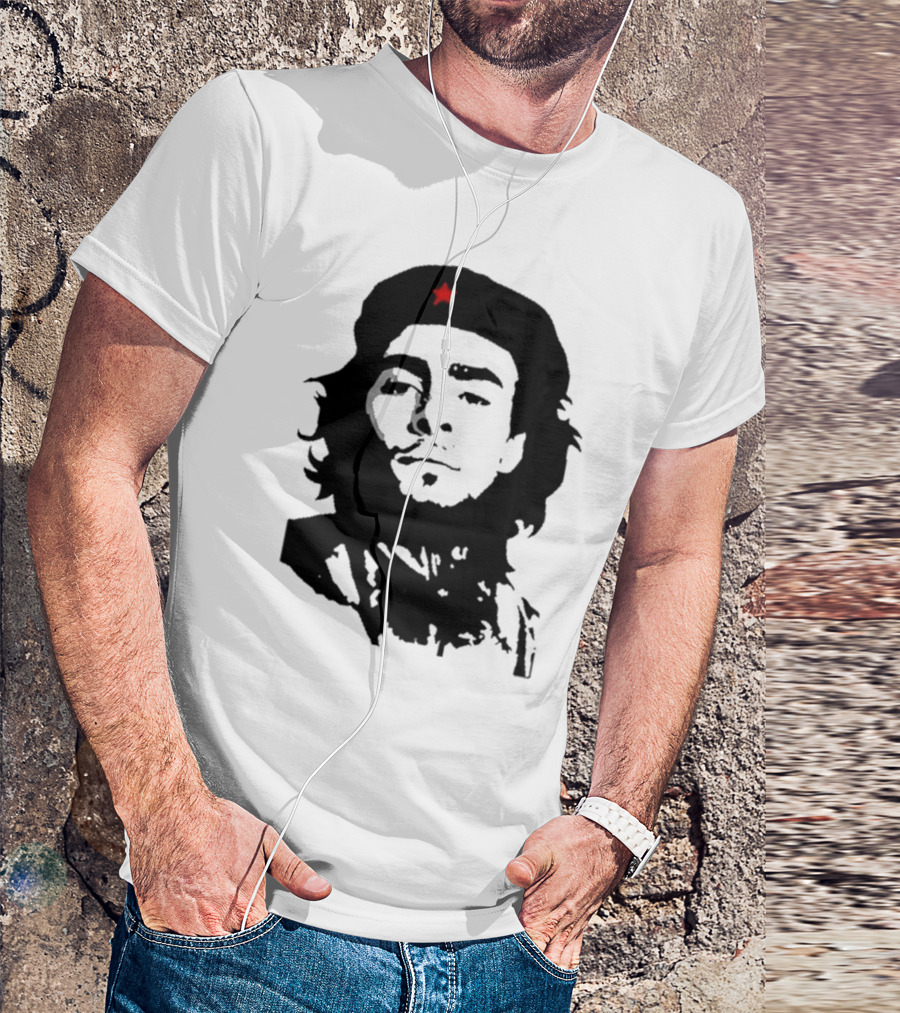 Luigi Mangione Che Guevara Iconic Red Star Beret Face T-Shirt