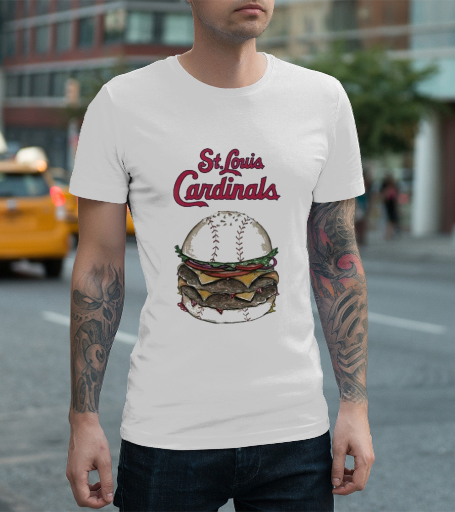 St. Louis Cardinals Baseball Burger T-Shirt