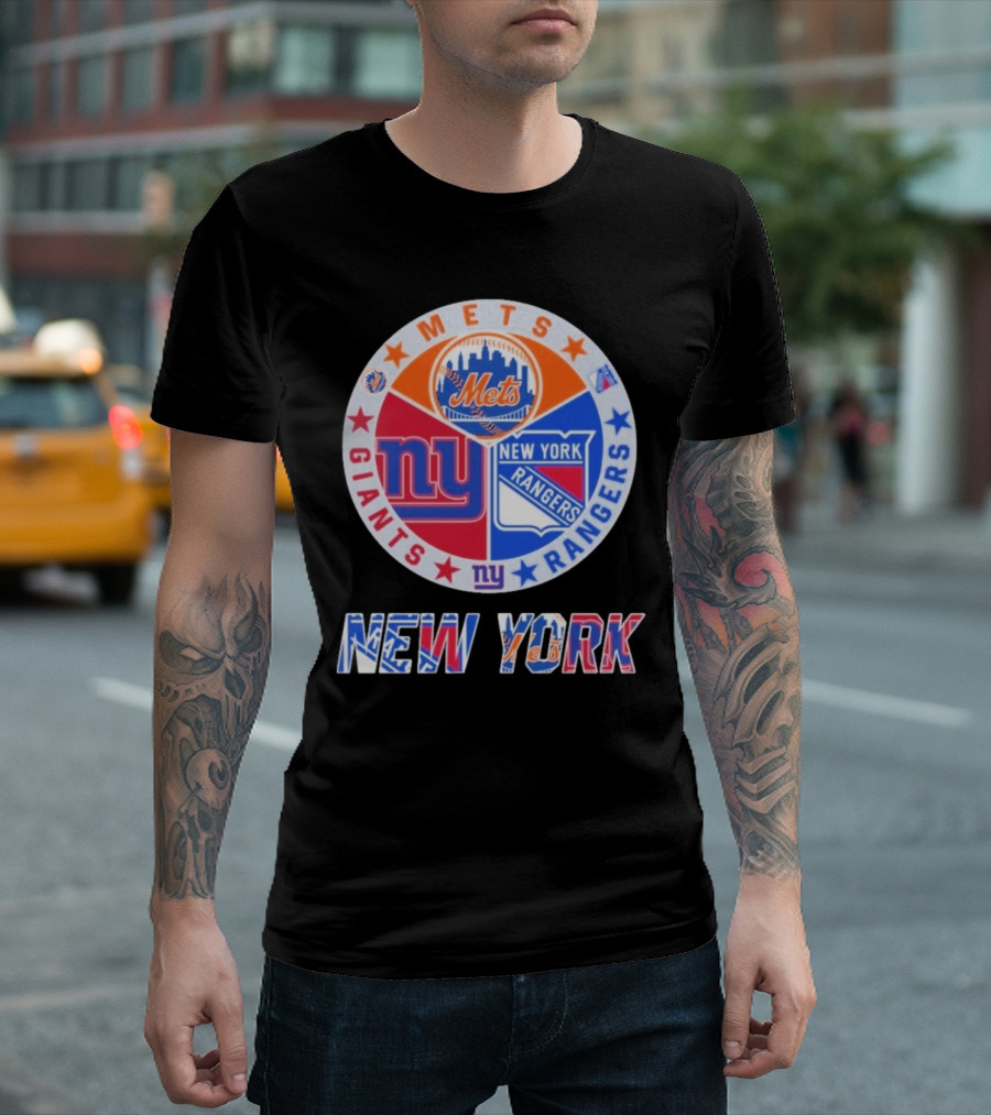 New York Mets Giants Rangers New York T-Shirt
