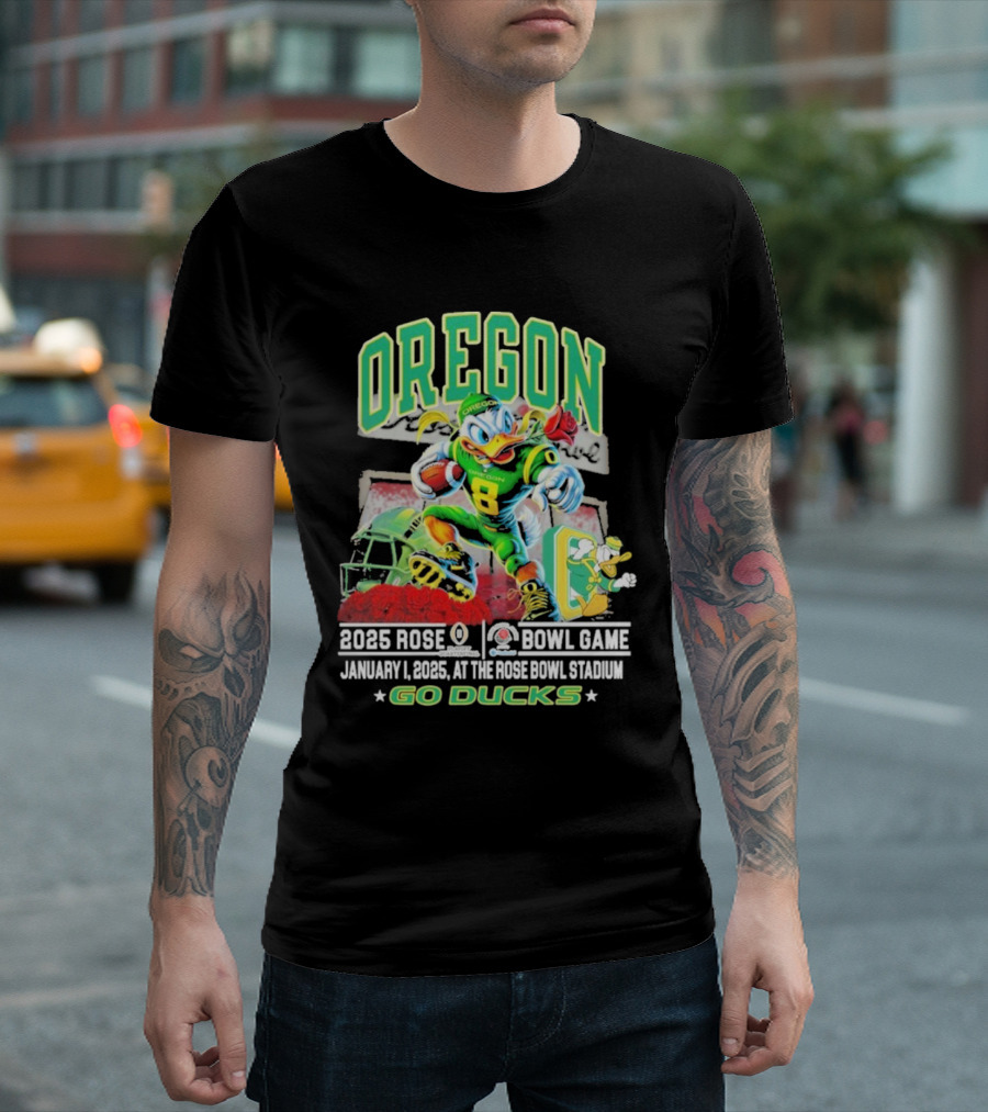 Oregon 2025 Rose Bowl Game January 1 at Rose Bowl Stadium Go Ducks T-Shirt