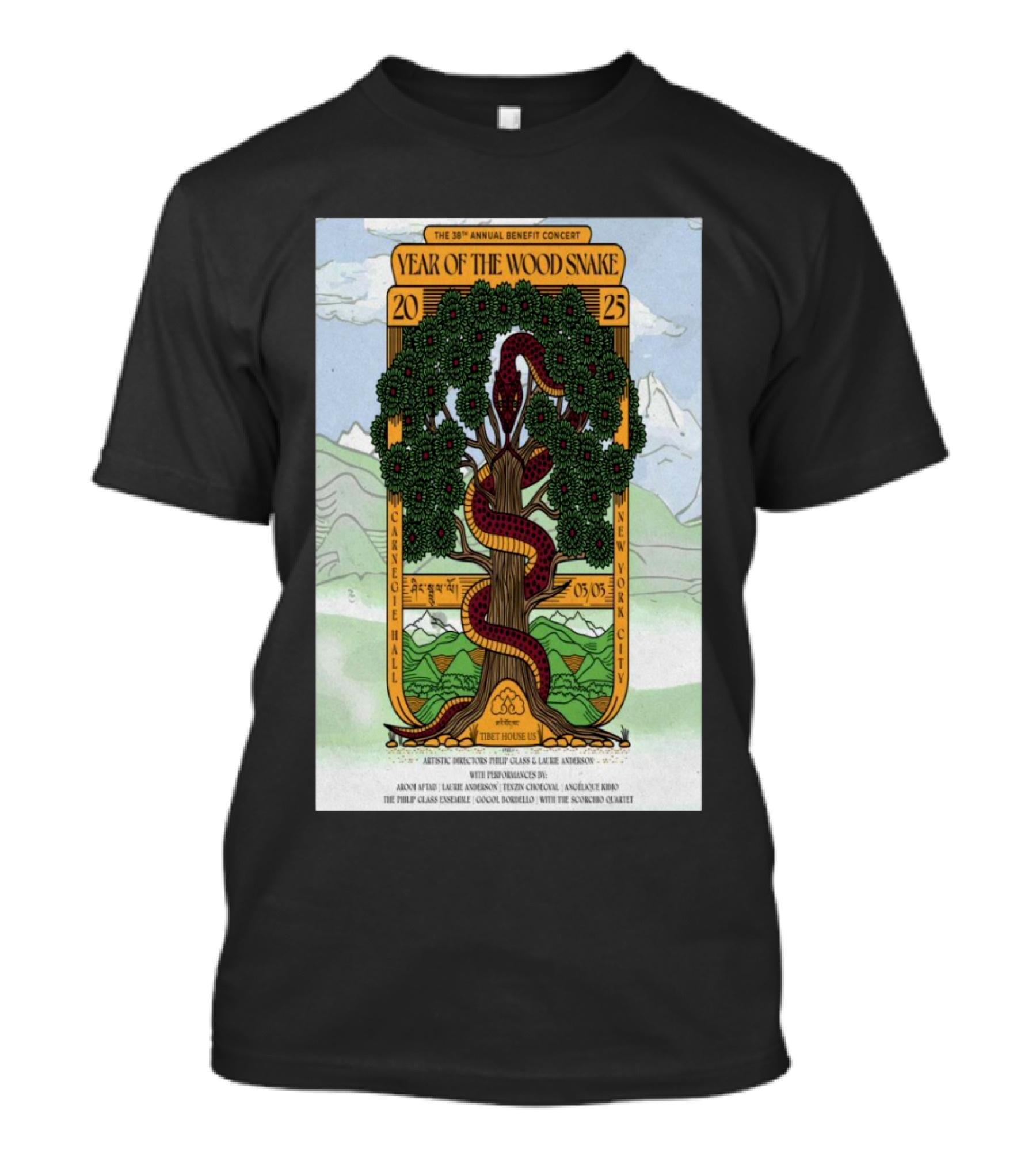 The 38th Annual Benefit Concert Year Of The Wood Snake Tibet House US Carnegie Hall NYC March 3 2025 T-Shirt