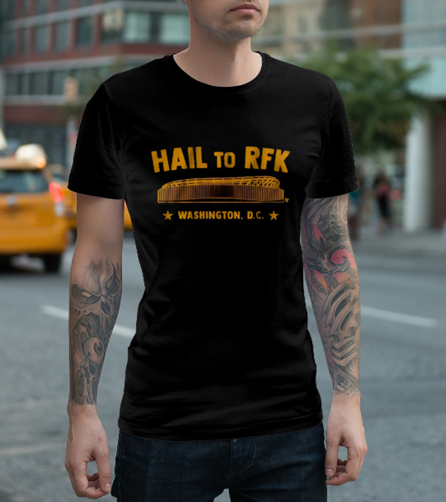 Hail To RFK Washington D.C. Football Stadium Icons T-Shirt