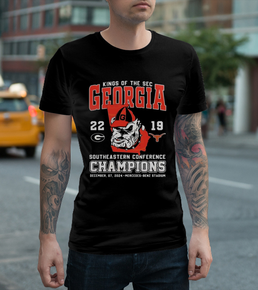 Kings of the SEC Georgia Southeastern Conference Champions December 07 2024 Mercedes-Benz Stadium T-Shirt