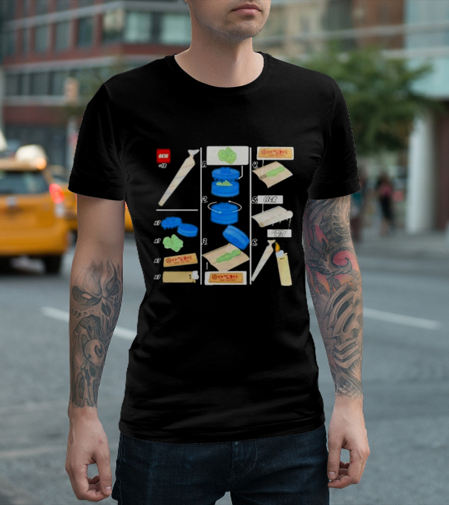 Ox16 Legolize Herb Grinder Rolling Instructions T-Shirt