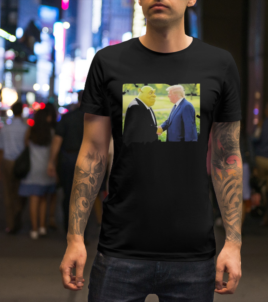 Mr. President Shrek Handshake Can We Not Drain The Swamp T-Shirt