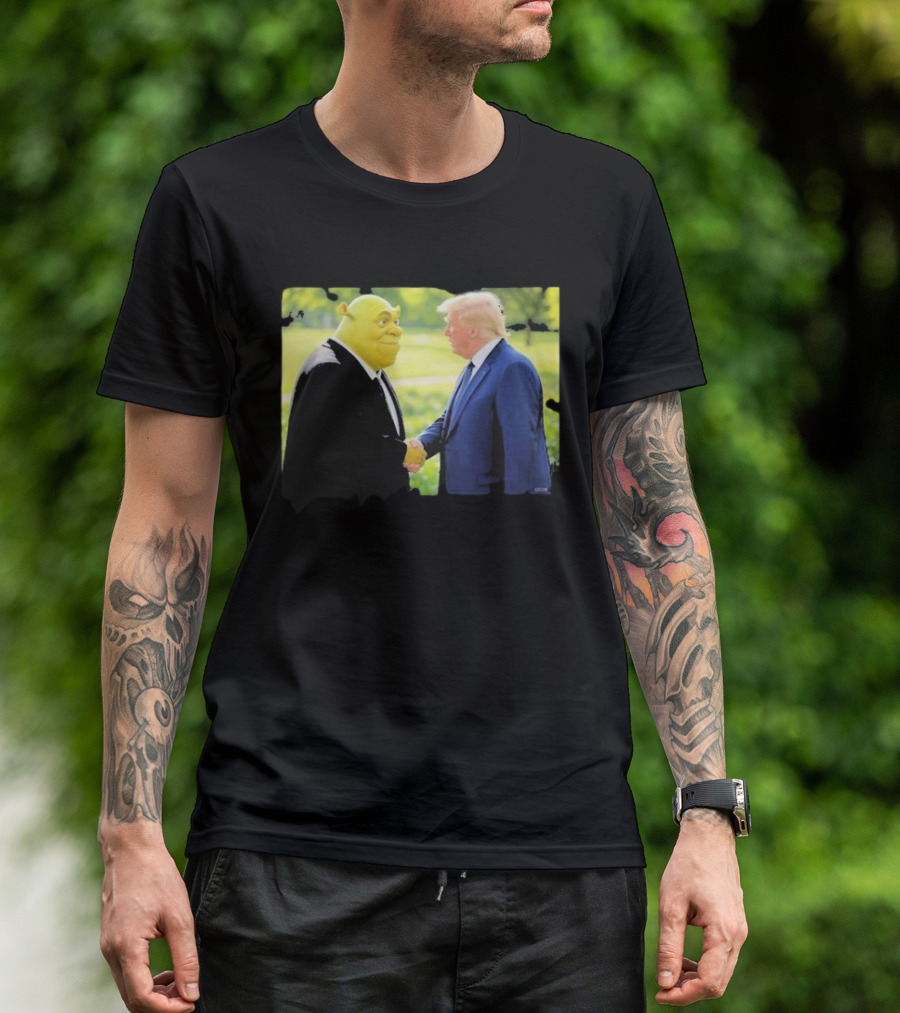 Mr. President Shrek Handshake Can We Not Drain The Swamp T-Shirt
