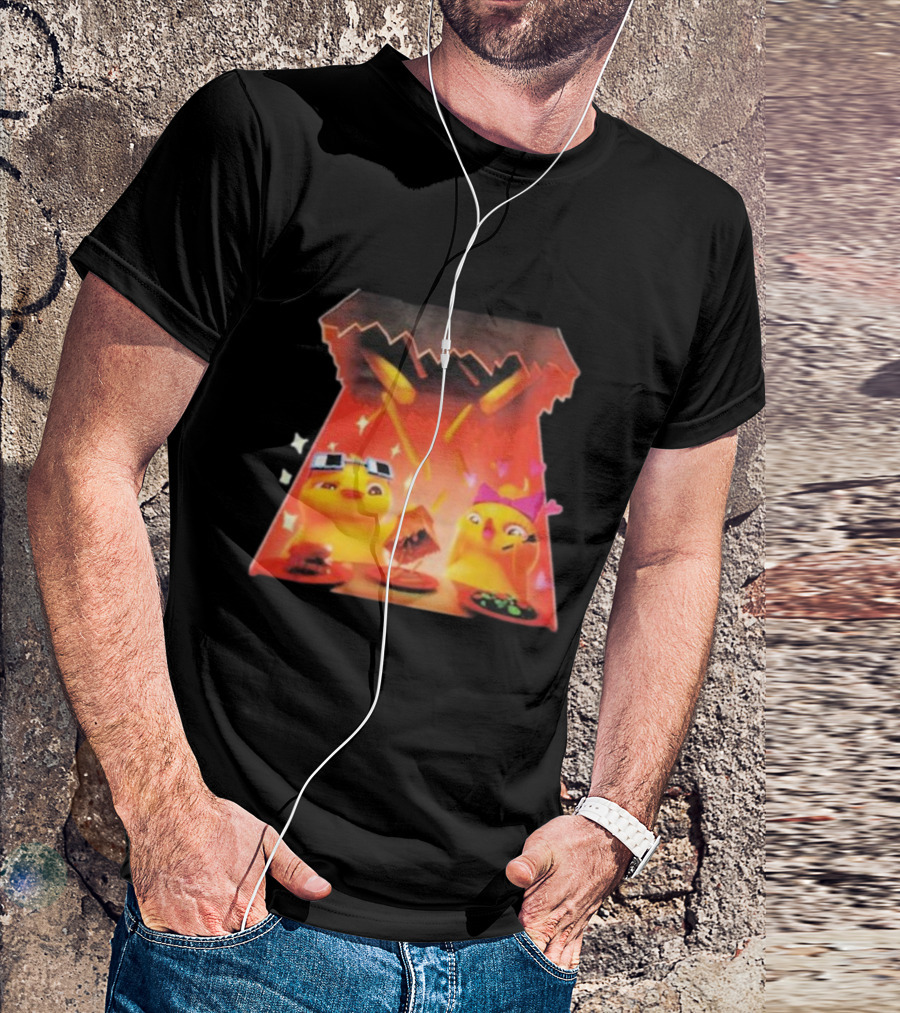 Quack And Lola Love For Food Adventure With Fries And Burgers T-Shirt