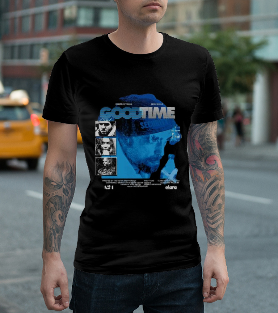 Robert Pattinson Benny Safdie Good Time A24 Elara Film T-Shirt