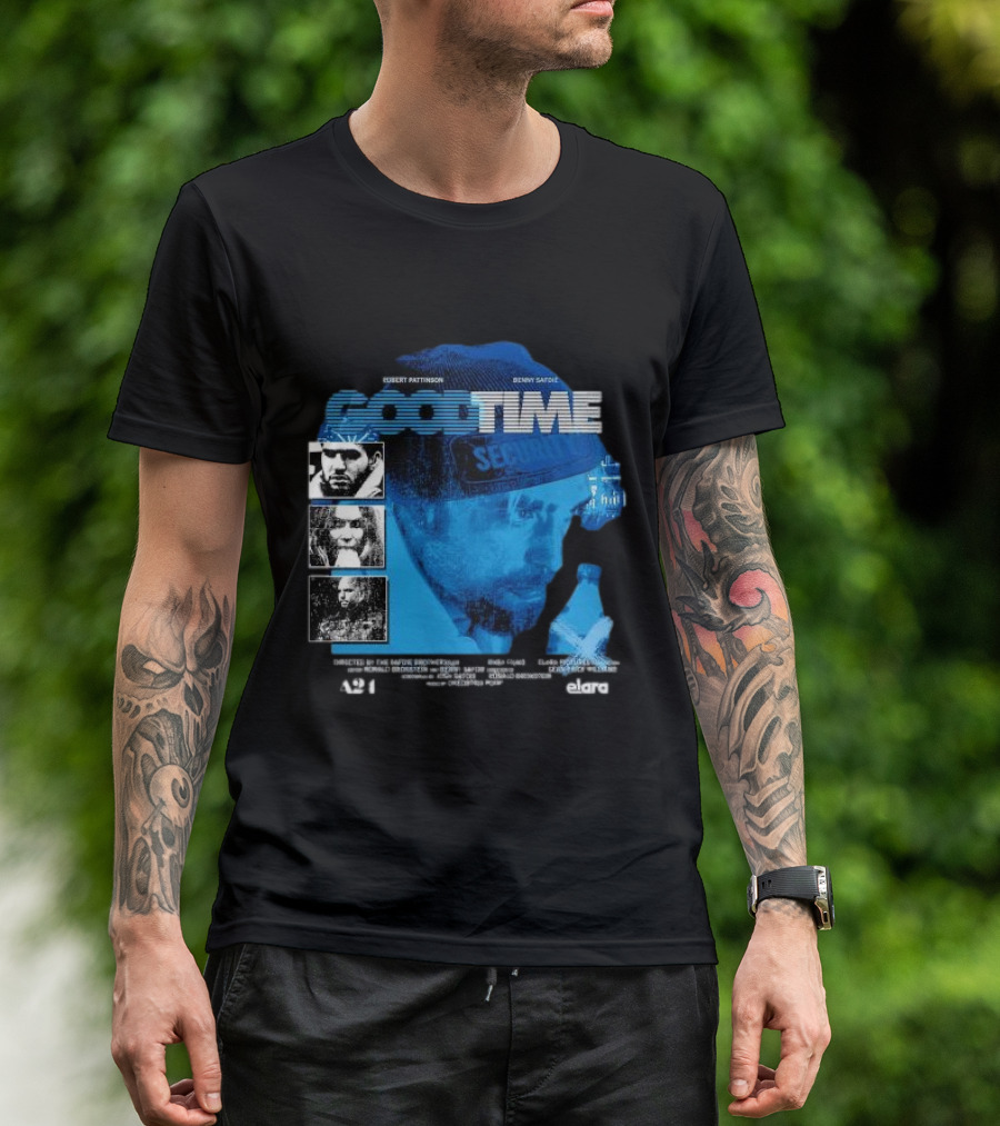 Robert Pattinson Benny Safdie Good Time A24 Elara Film T-Shirt