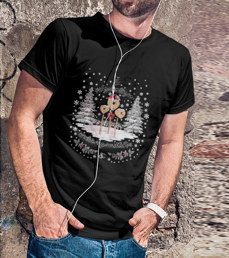 Sabrina Carpenter A Nonsense Christmas Snowy Trees And Heart Decorations T-Shirt
