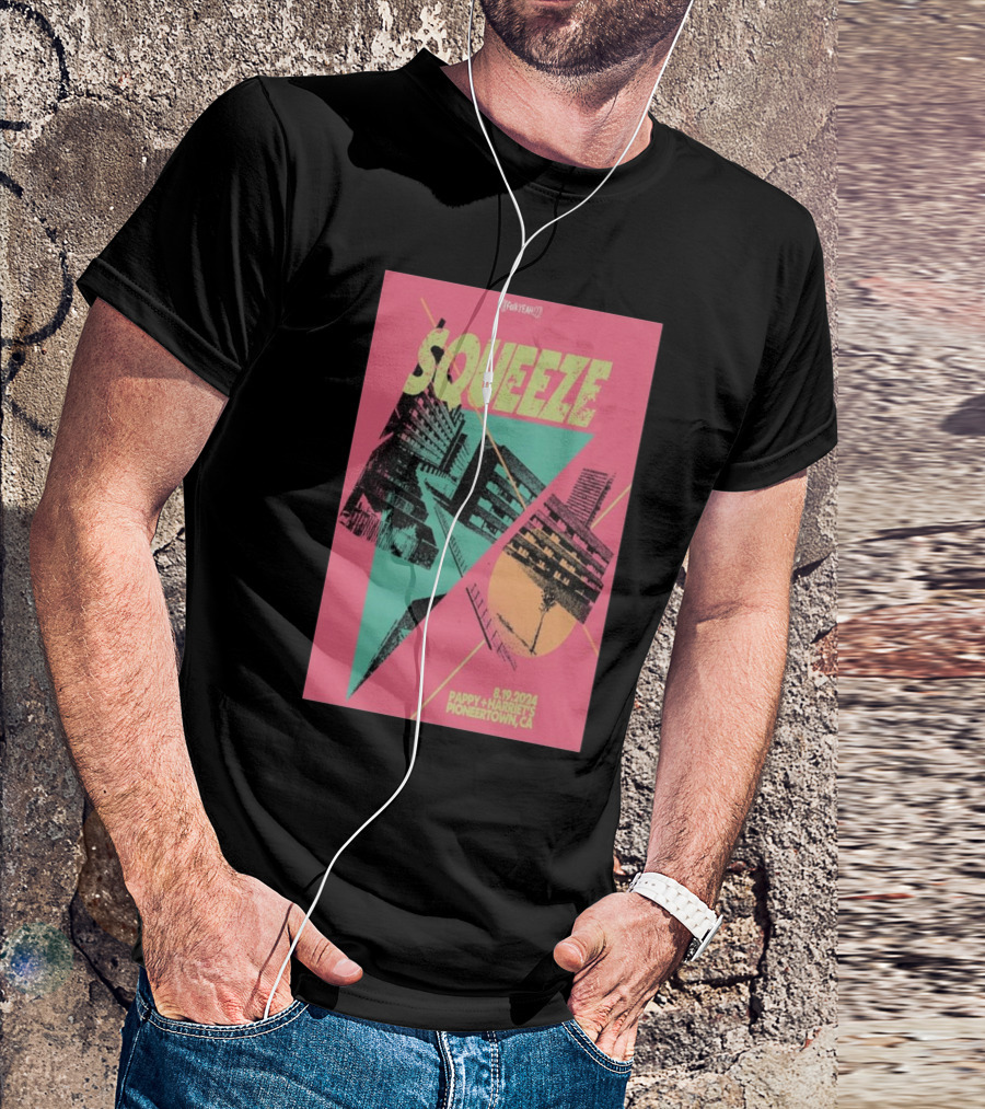 Squeeze Live At Pappy And Harriet's Pioneertown CA 8.19.2024 Tour T-Shirt