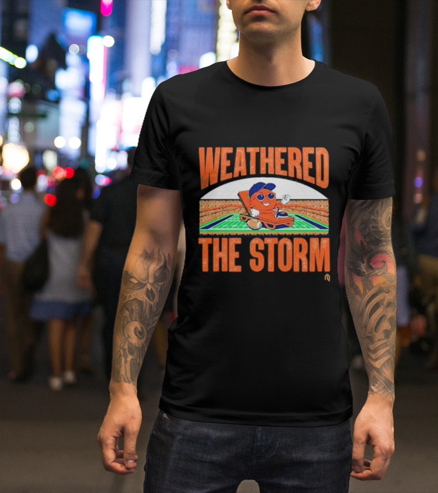 Syracuse Orange Weathered The Storm Lounge Mascot On Field T-Shirt