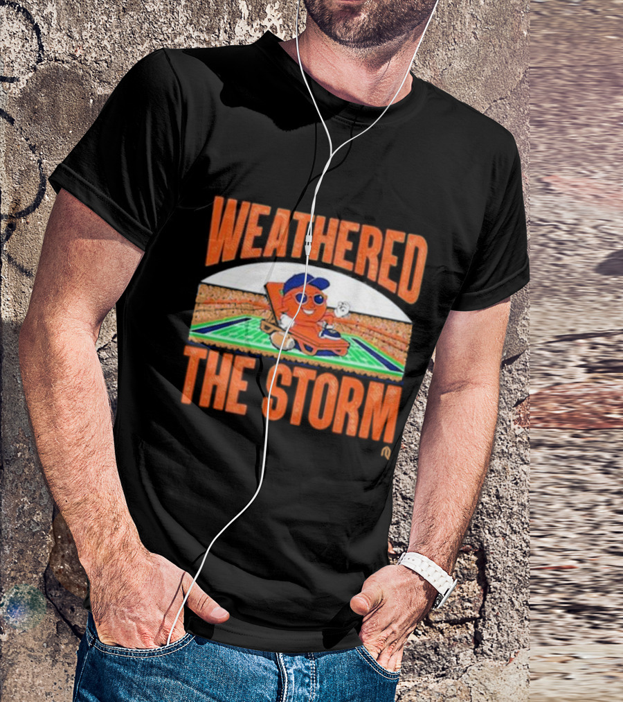 Syracuse Orange Weathered The Storm Lounge Mascot On Field T-Shirt