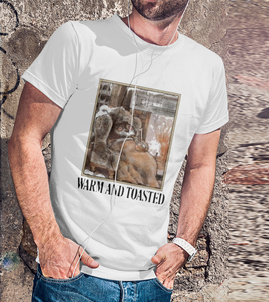 Warm And Toasted Owl Relaxing By The Fire T-Shirt
