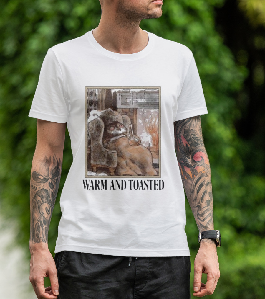 Warm And Toasted Owl Relaxing By The Fire T-Shirt