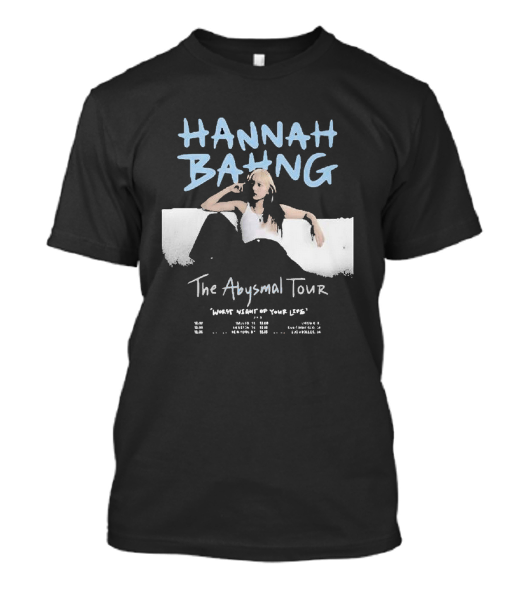 Hannah Bahng The Abysmal Tour Worst Night Of Your Life T-Shirt