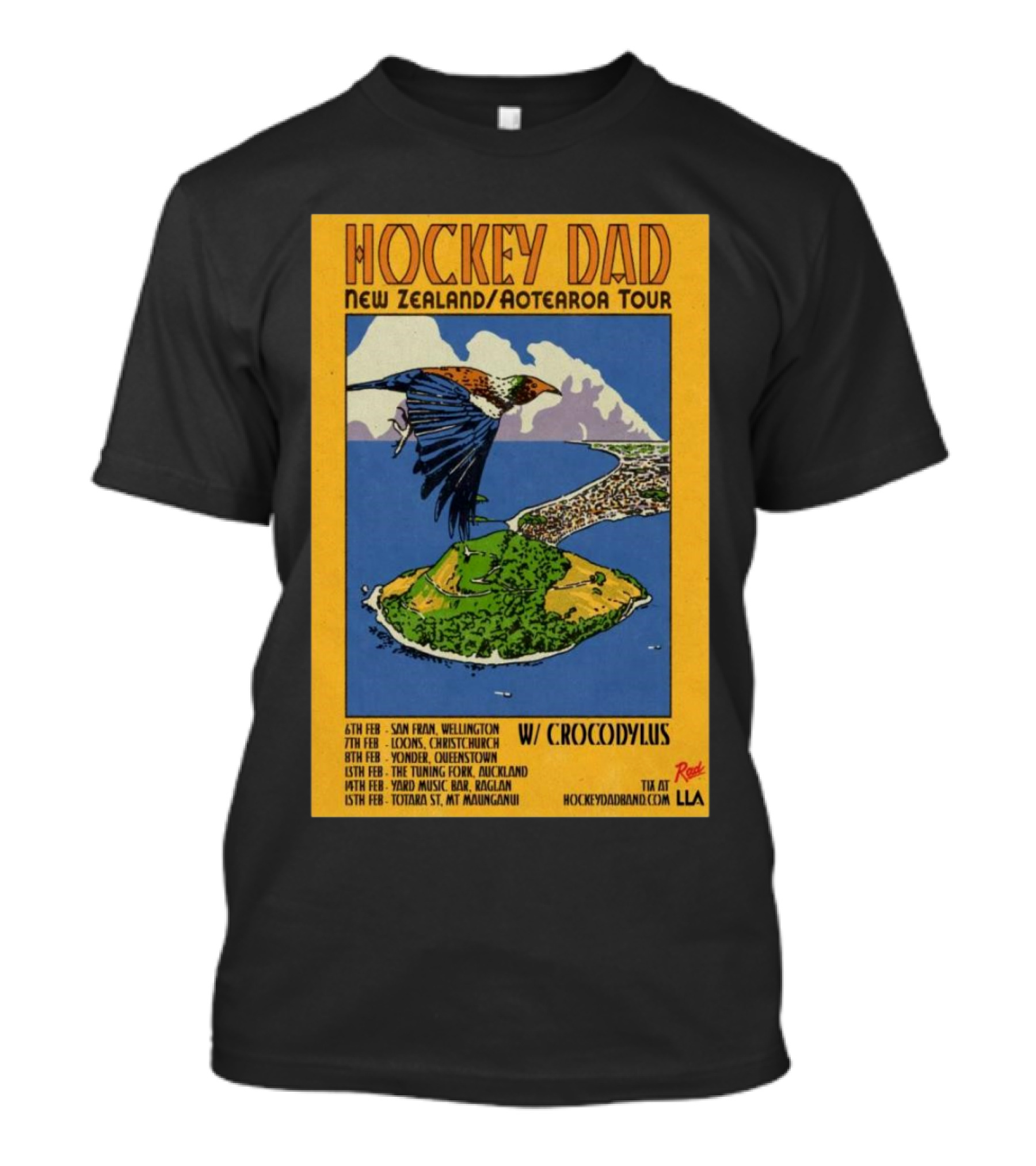 Hockey Dad New Zealand Aotearoa Tour 2025 With Crocodylus Feb 6-15 T-Shirt