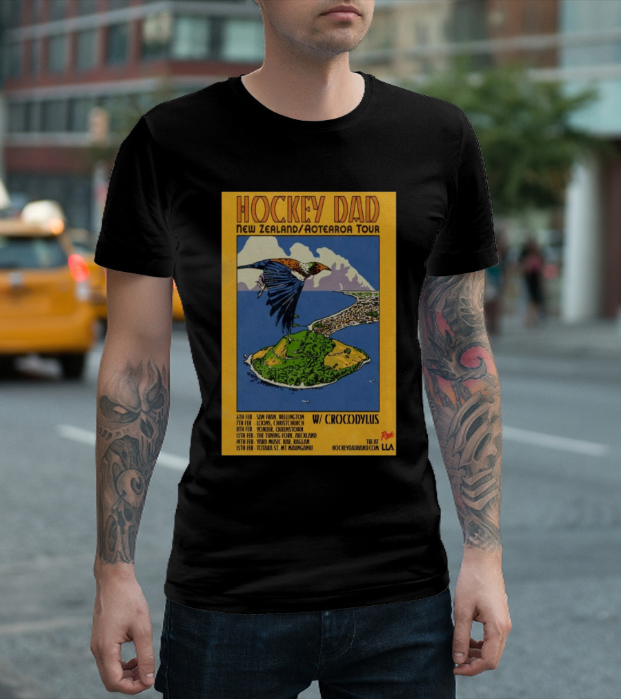 Hockey Dad New Zealand Aotearoa Tour 2025 With Crocodylus Feb 6-15 T-Shirt