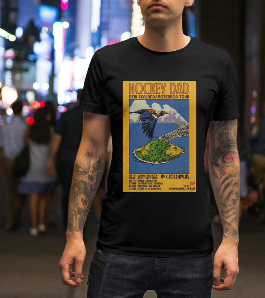 Hockey Dad New Zealand Aotearoa Tour 2025 With Crocodylus Feb 6-15 T-Shirt