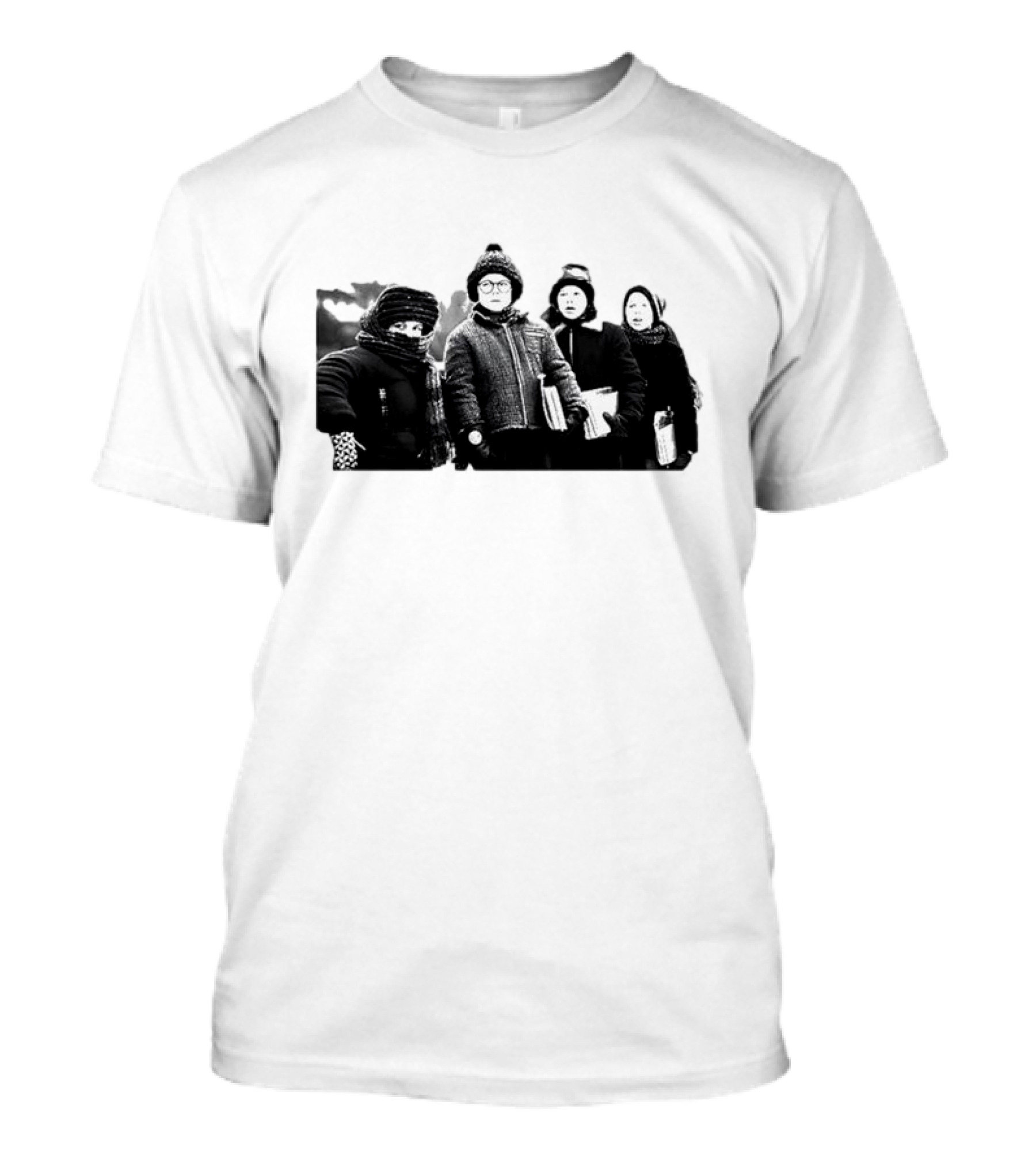 A Christmas Story Friends Winter Scene Iconic Movie Characters T-Shirt
