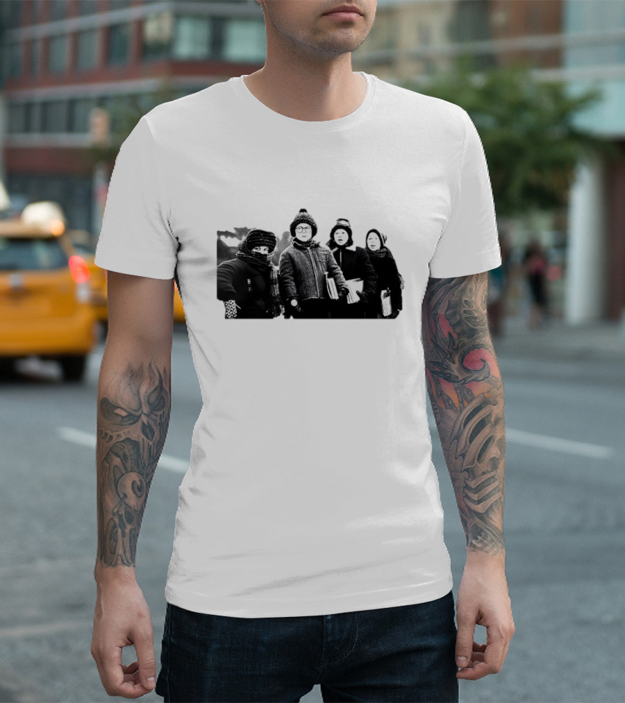 A Christmas Story Friends Winter Scene Iconic Movie Characters T-Shirt