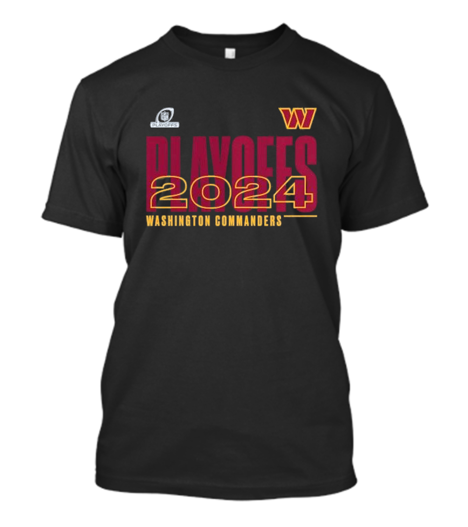 Washington Commanders 2024 NFL Playoffs Charcoal Edition T-Shirt
