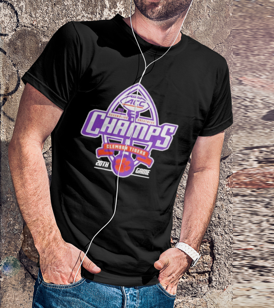 Clemson Tigers ACC Champs 20th Game 2024 Football Accomplish Greatness T-Shirt