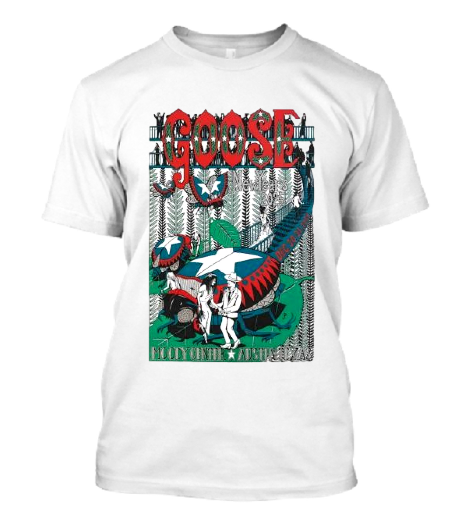 Goose New Year's 2024 December 30 31 Moody Center Austin Texas T-Shirt