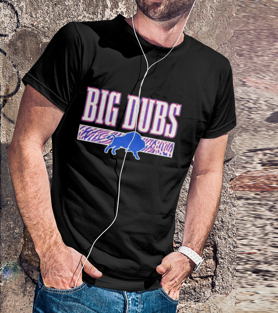 26 S Buffalo Big Dubs Blue Buffalo Zebra Print T-Shirt