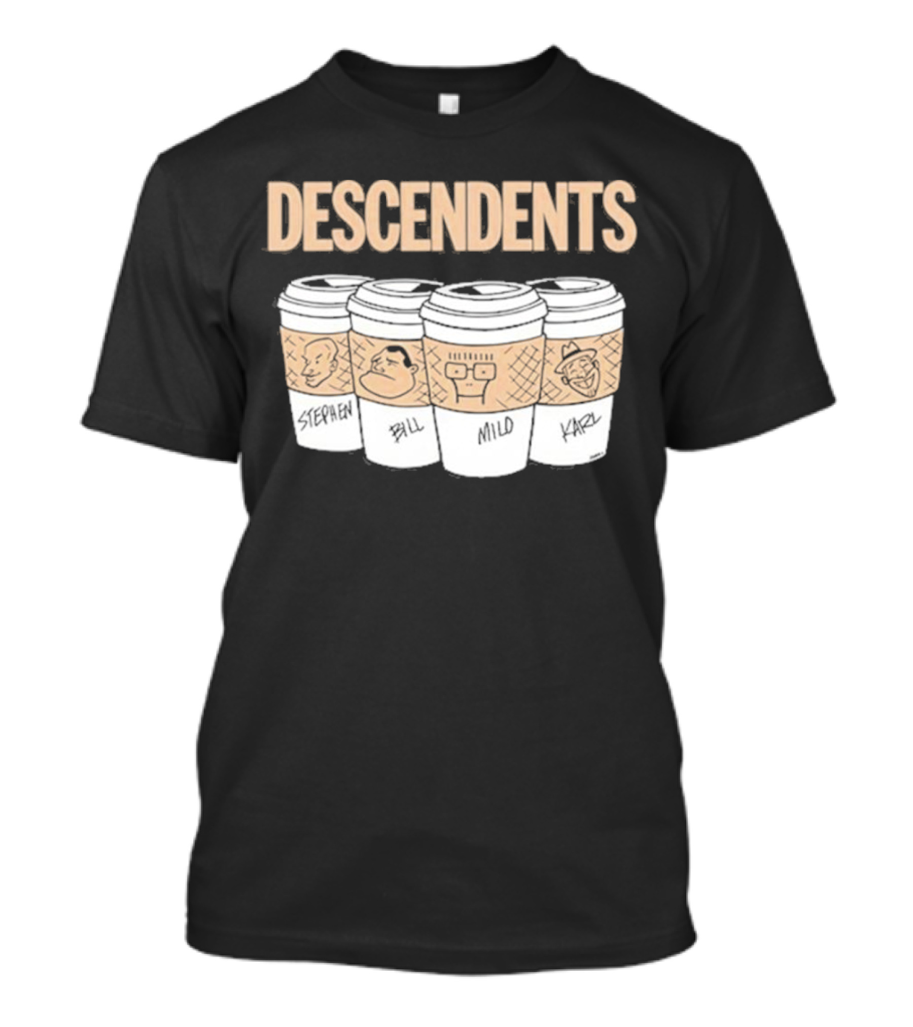 DESCENDENTS World Tour European 2024 Milo Coffee Cup Stephen Bill Karl T-Shirt