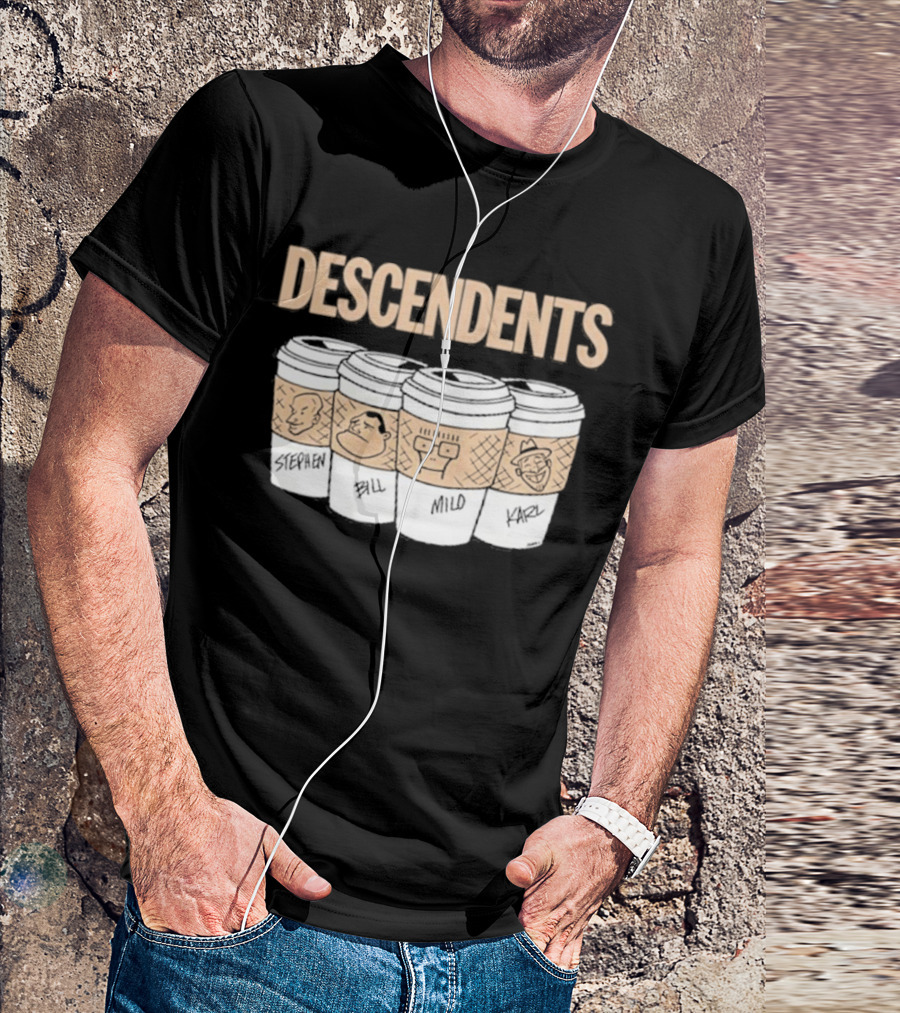 DESCENDENTS World Tour European 2024 Milo Coffee Cup Stephen Bill Karl T-Shirt