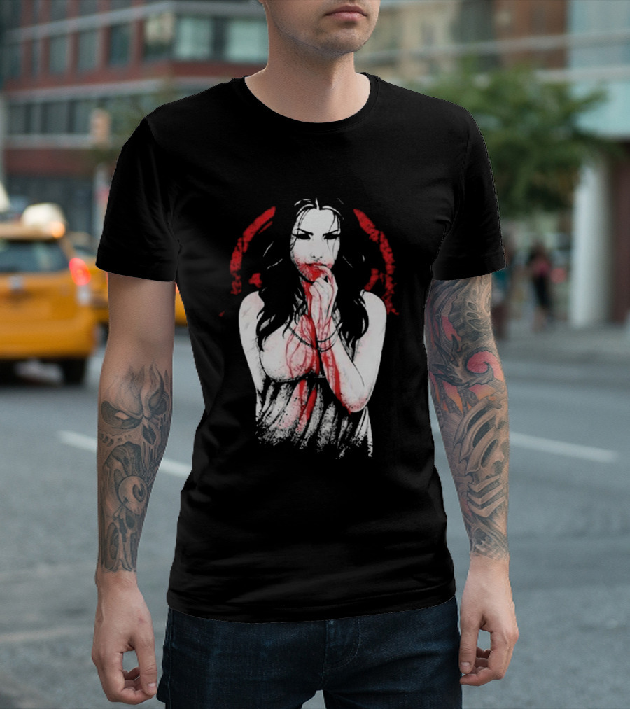 Electric Callboy Eat Me Alive Bloody Woman In Red And Black T-Shirt