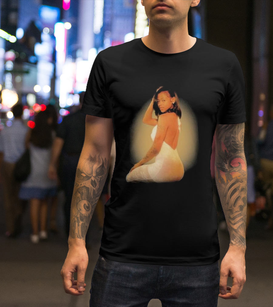 Jastin Martin Look Back Glow Woman In White Dress With Radiant Aura T-Shirt
