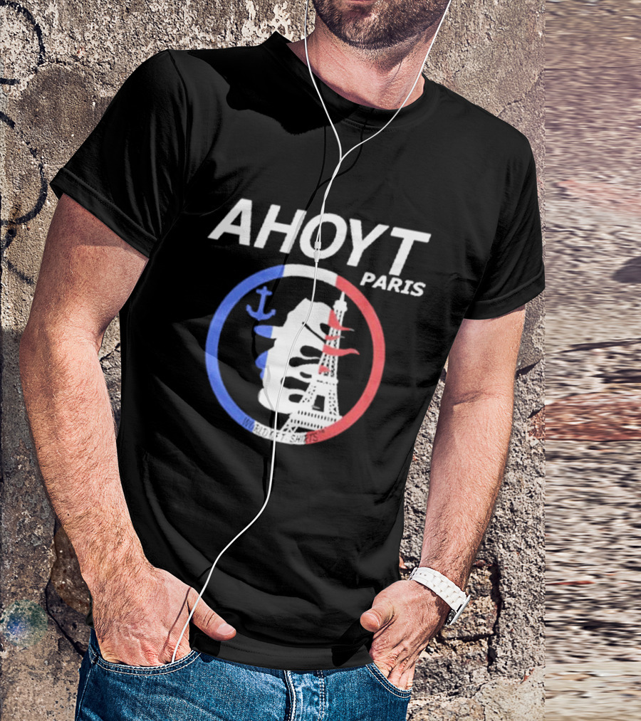 Ahoyt Paris Anchor Eiffel Tower Red Blue Circle No Budget Pirates T-Shirt