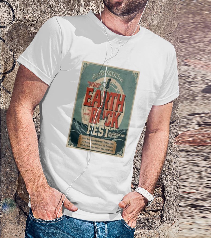 The Hill Joint Lok Virsa Earth Rock Fest January 2025 Guitar Collective T-Shirt