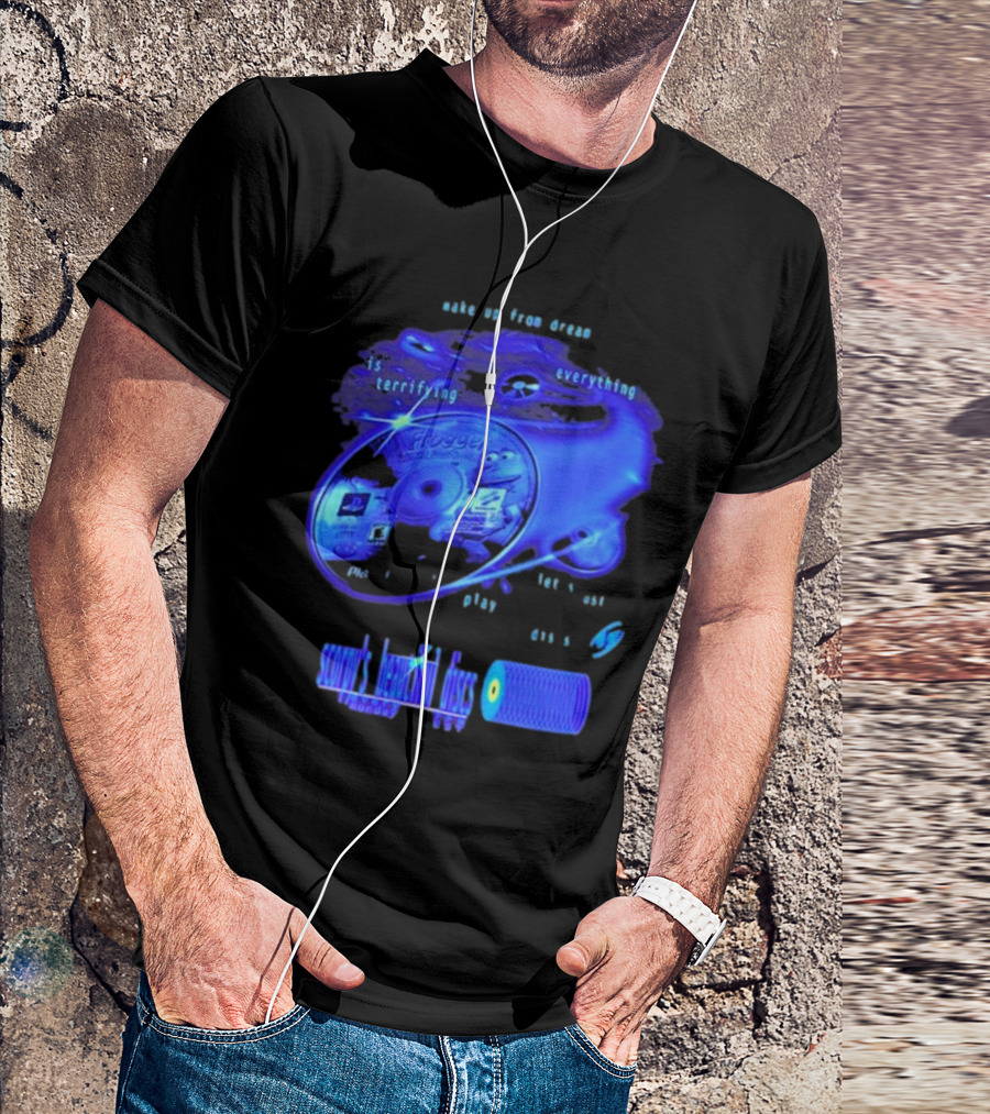 Frogger Everything Is Terrifying Let Yourself Play Scruff's Beautiful Discs CHANNEL17 T-Shirt